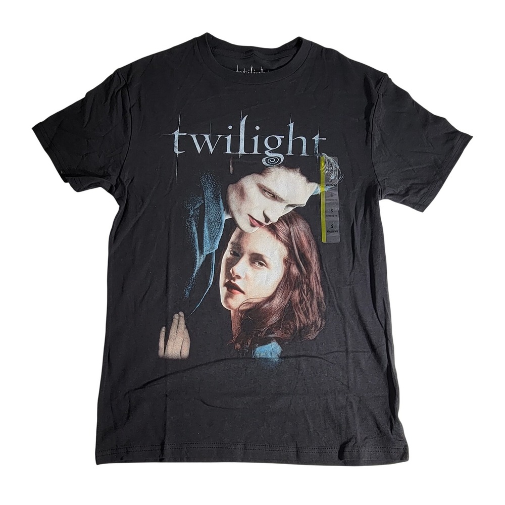 Twilight Movie Graphic Tee Edward Bella Black Cotton Shirt Small RN166458